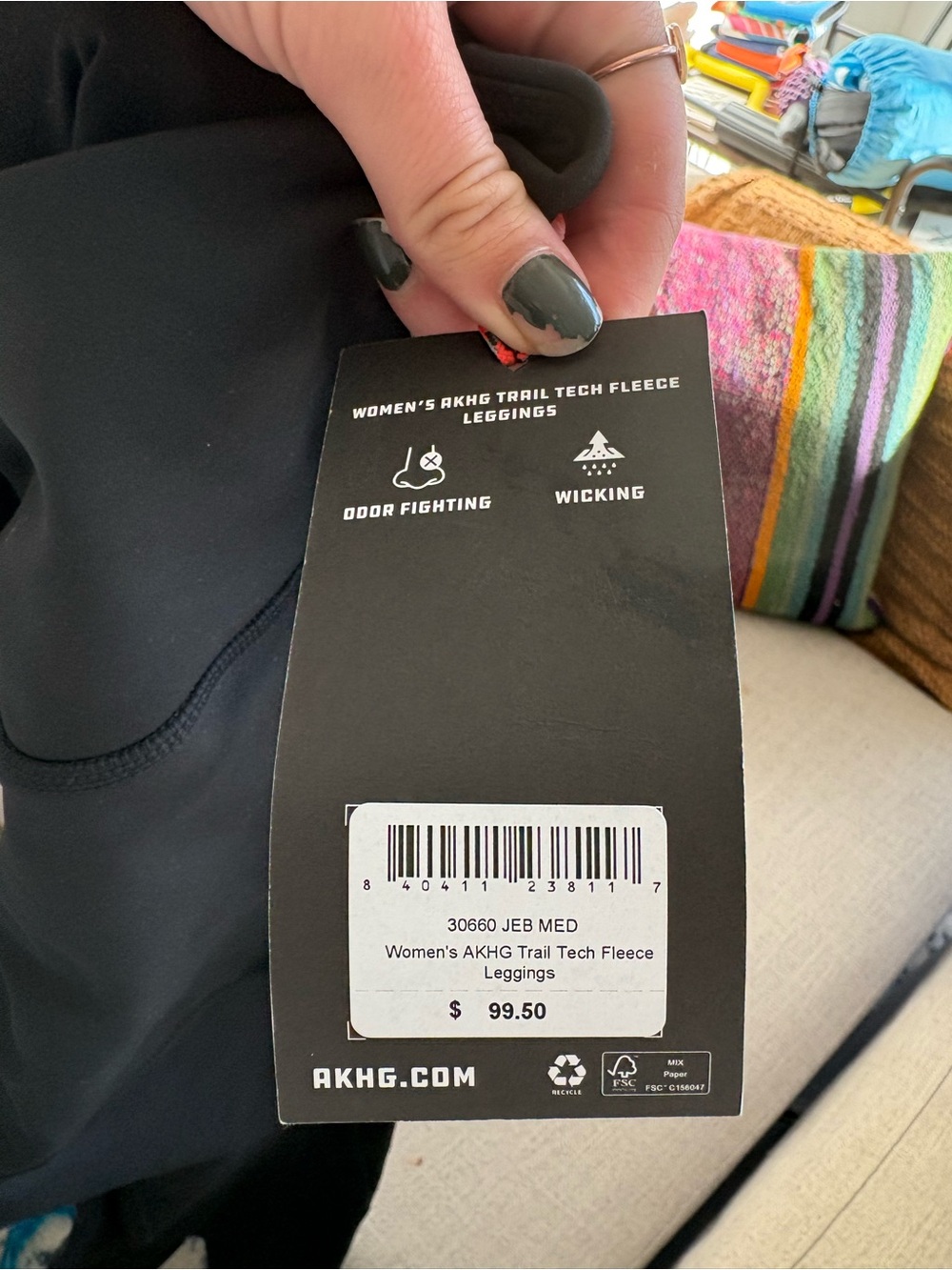 Women's Trail Tech Fleece Leggings - Black